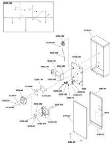 Transfer Switch - Hingeless Enclosure Diagram and Parts List for 071270-01  Briggs and Stratton Generator